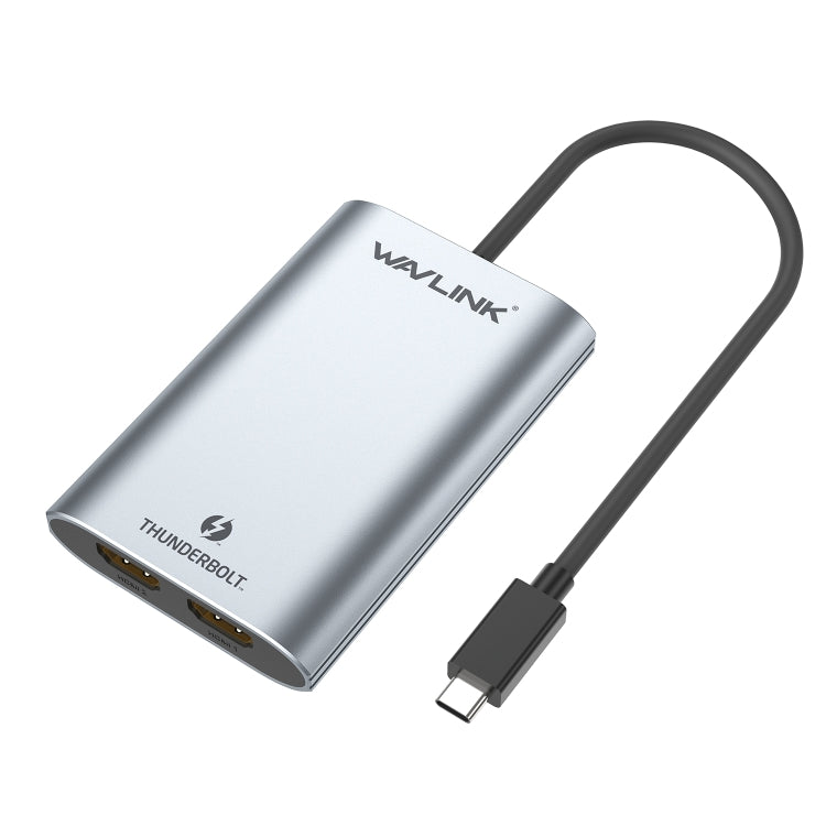 WAVLINK WL-UTA02H Convertitore extender multi-schermo Adattatore da Thunderbolt 3 a doppio HDMI, WL-UTA02H WAVLINK WL-UTA02H Convertitore extender multi-schermo Adattatore da Thunderbolt 3 a doppio HDMI, WL-UTA02H